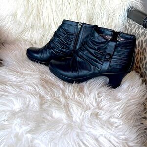 Dansko black leather bootie